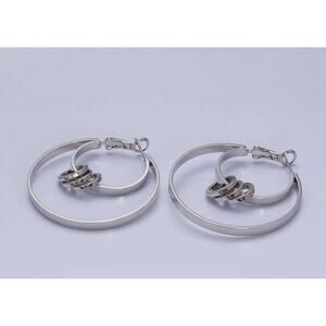 Double Hoop Earrings, Big Gold Hoops, Statement 16K Gold Filled